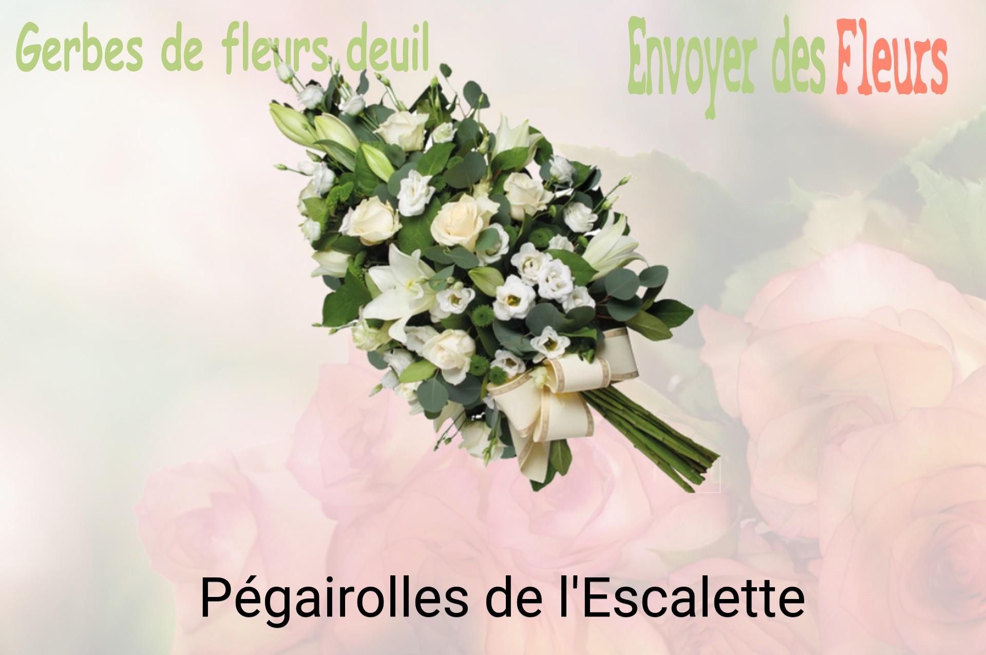 Gerbe de fleurs de deuil livrée à Pégairolles-de-l'Escalette